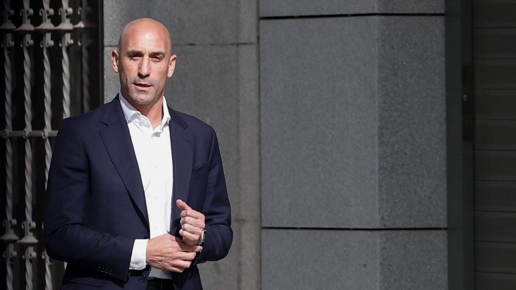 Luis Rubiales, en su llegada a la Audiencia Nacional para declarar por el beso a Jenni Hermoso
