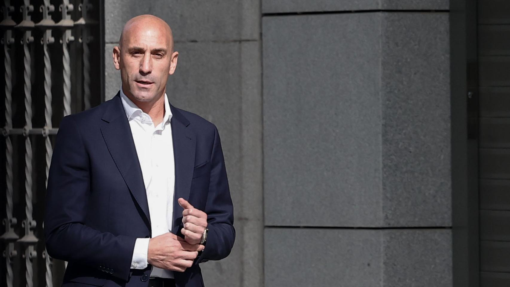 Luis Rubiales, en su llegada a la Audiencia Nacional para declarar por el beso a Jenni Hermoso