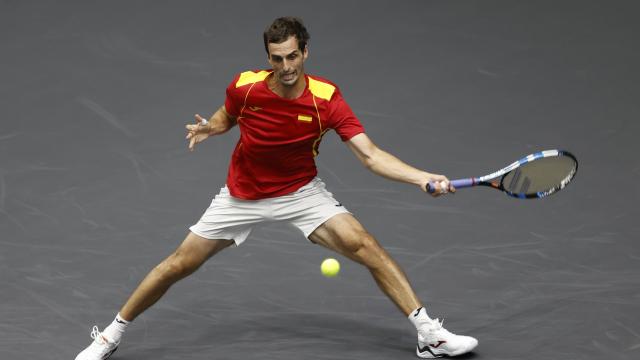 Ramos-Viñolas durante su encuentro ante Serbia