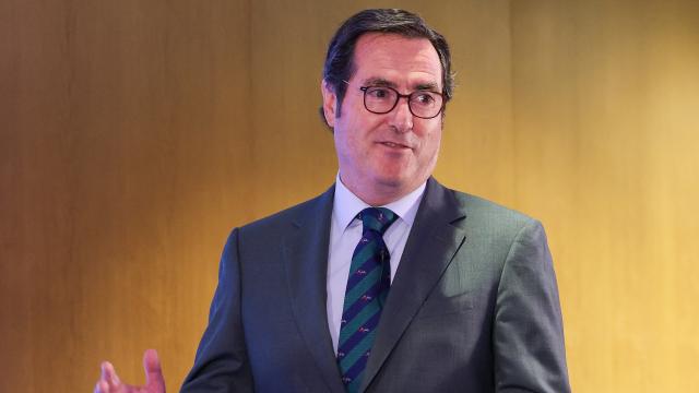 Antonio Garamendi, presidente de la CEOE, durante la V Jornada Mujeres y Liderazgo.