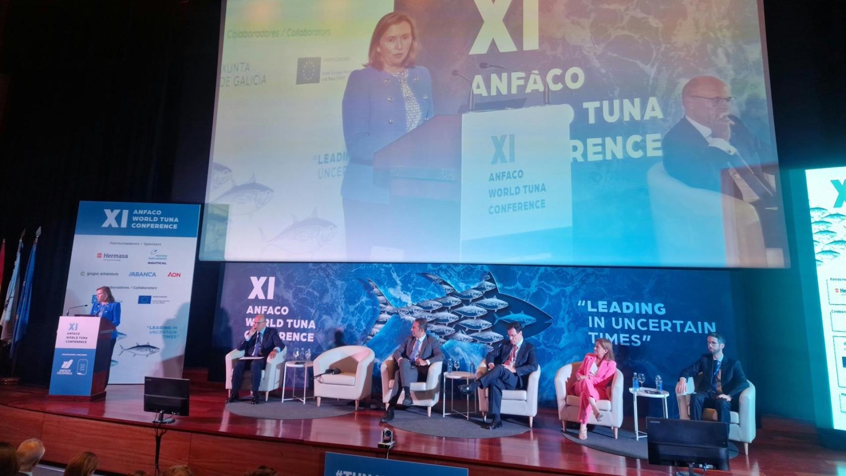 Isabel Artime durante la inauguración de la XI Anfaco World Tuna Conference.