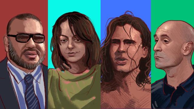 Mohamed VI, Emma Igual, Daniel Sancho y Luis Rubiales.