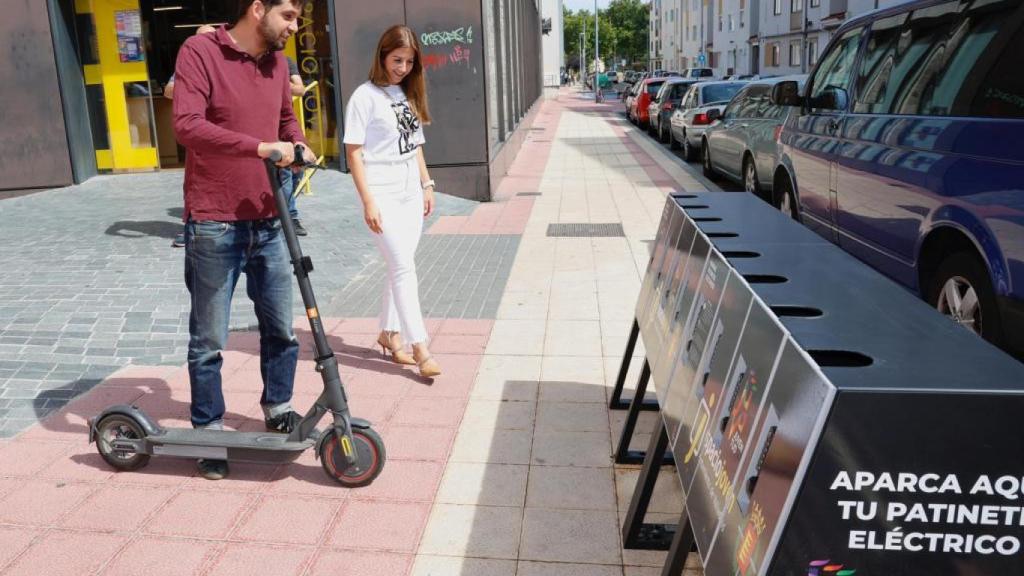 Aparcamiento para patinetes eléctricos en Valladolid