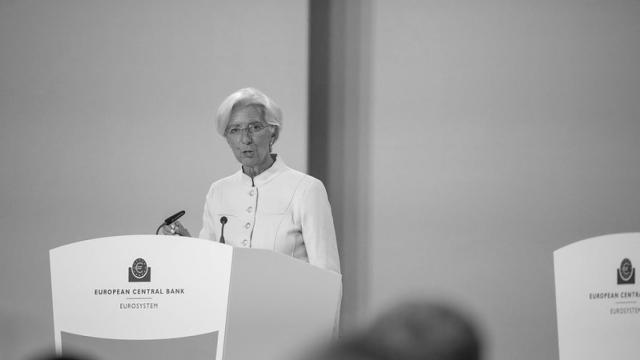 Christine Lagarde, presidenta del Banco Central Europeo (BCE), el pasado jueves durante la rueda de prensa posterior a la reunión del Consejo de Gobierno.
