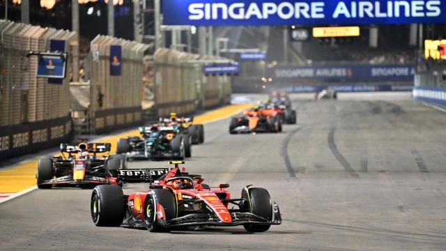 Carlos Sainz, durante un instante de la carrera.