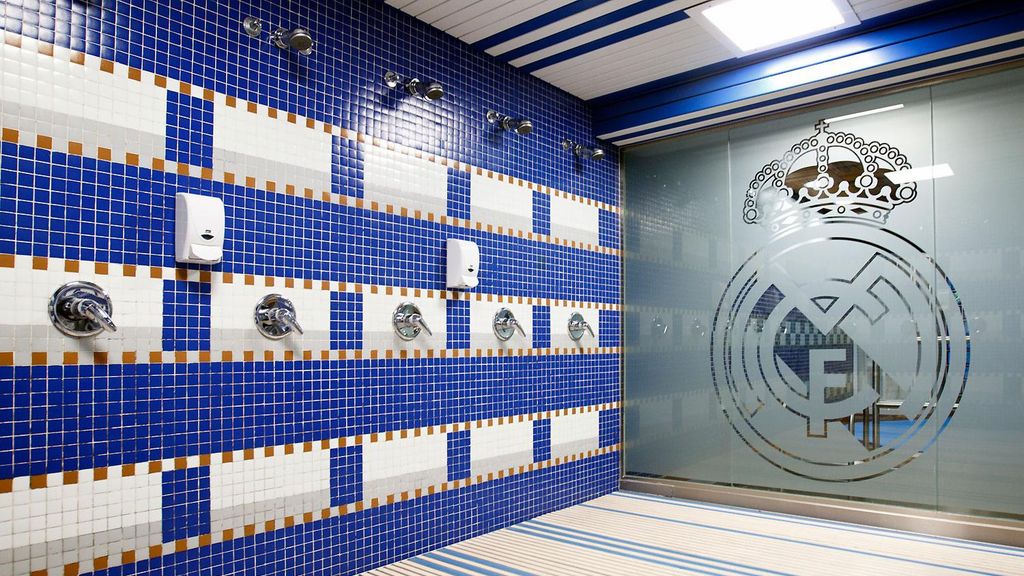 Una foto de las duchas de los vestuarios merengues hecha por el Centro de Patrimonio Histórico del Real Madrid.