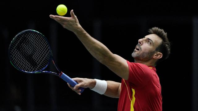 Marcel Granollers, en la Copa Davis