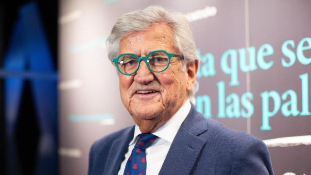 El locutor Pepe Domingo Castaño, durante la presentación de su último libro.