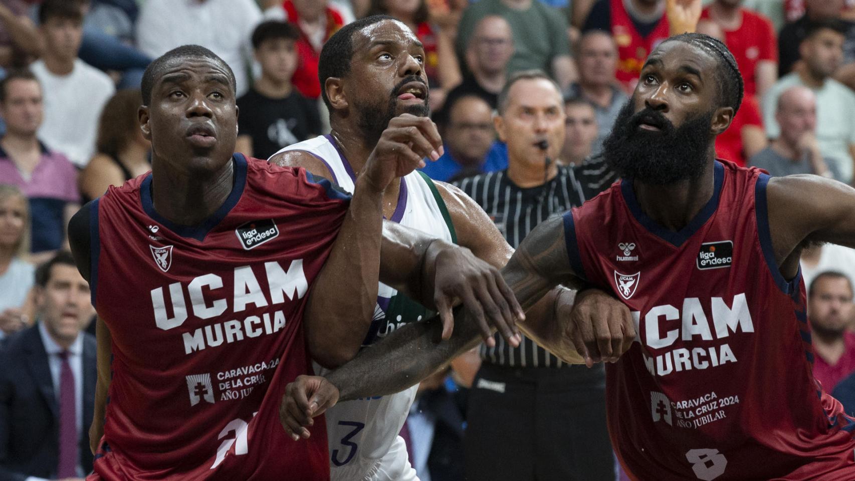 Will Thomas durante el UCAM Murcia vs. Unicaja de Málaga