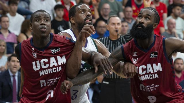 Will Thomas durante el UCAM Murcia vs. Unicaja de Málaga