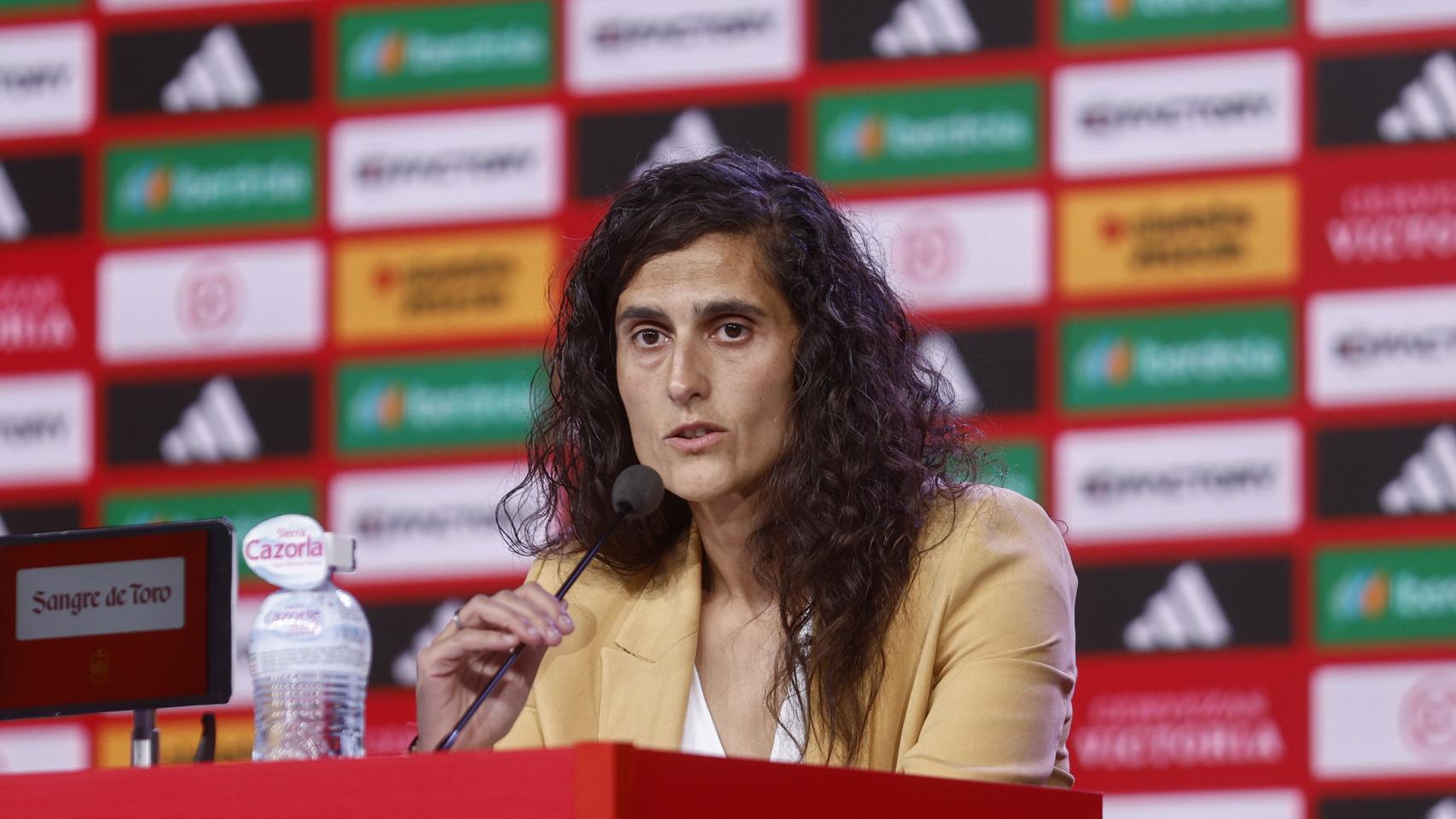 Montse Tomé en su primera rueda de prensa como seleccionadora de fútbol femenino