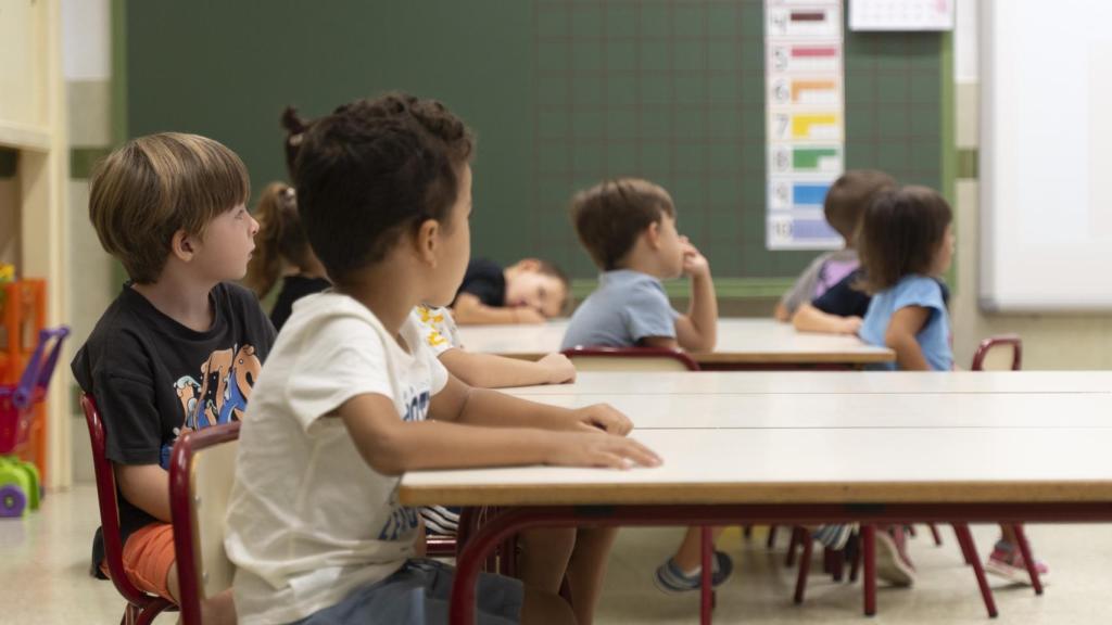 Primer día de colegio en un aula de la Comunidad Valenciana, este septiembre.