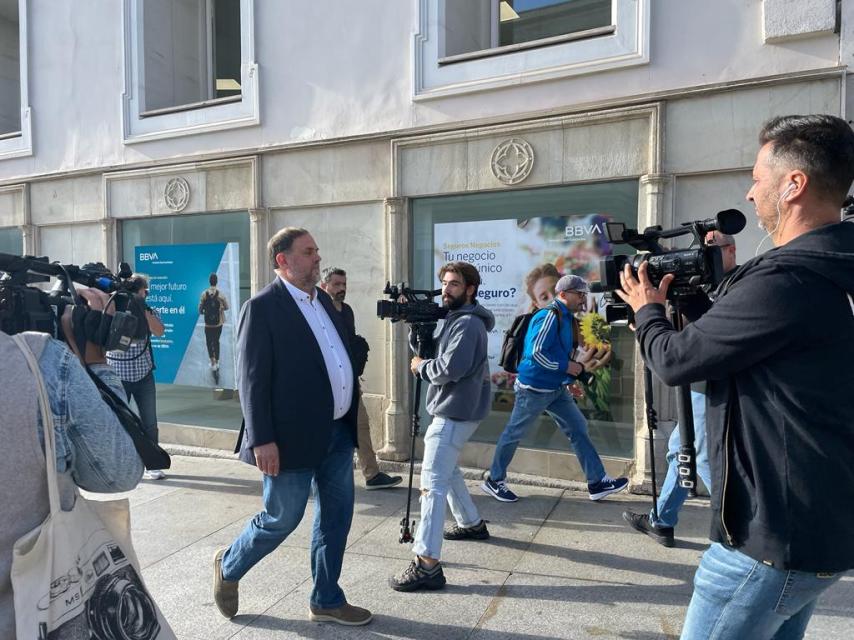 Oriol Junqueras, a las puertas del Congreso.