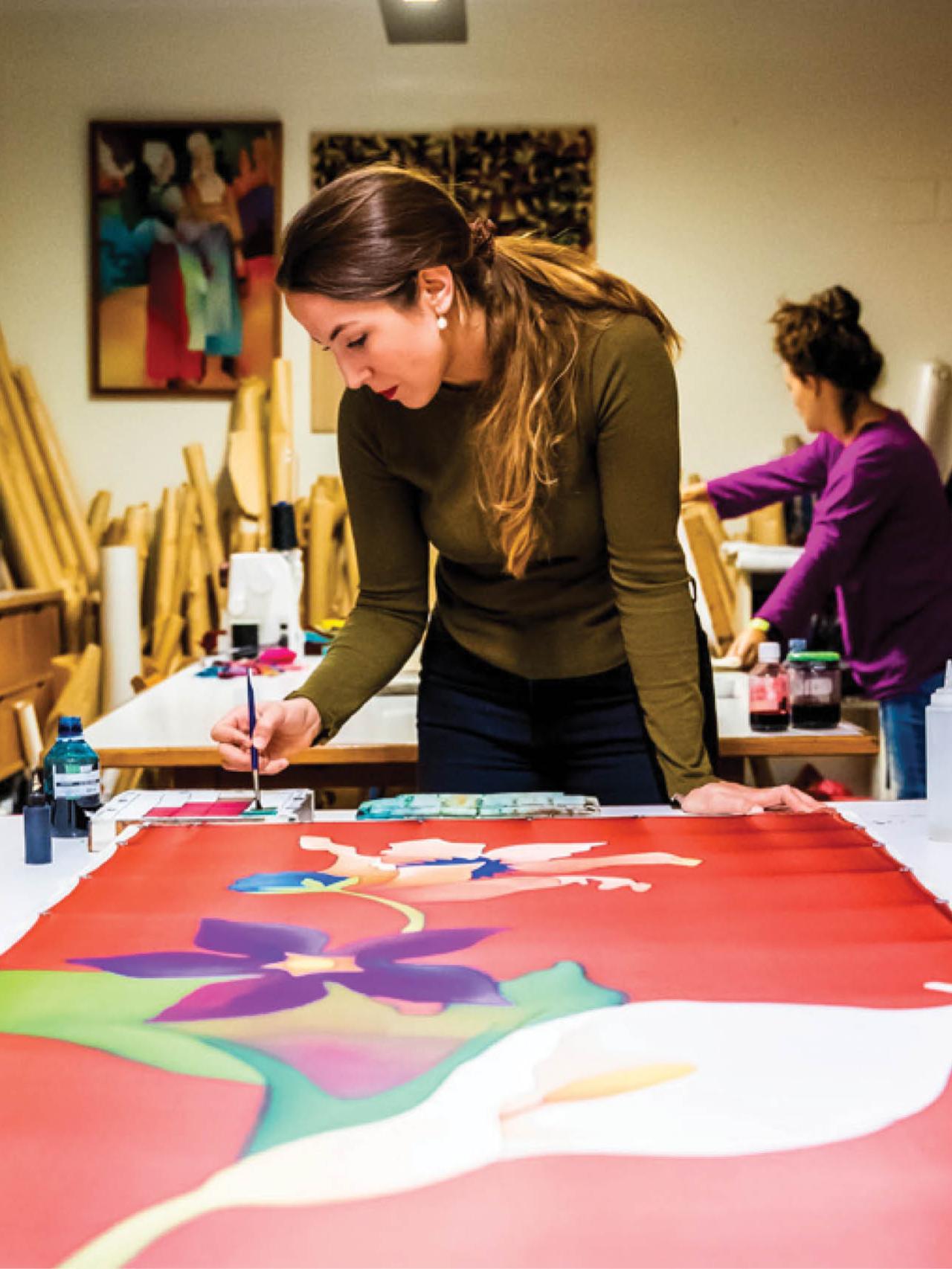 Margaret de Arcos en un taller