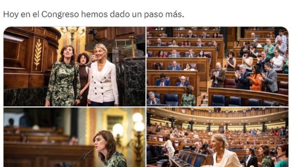 Tweet de Yolanda Díaz.