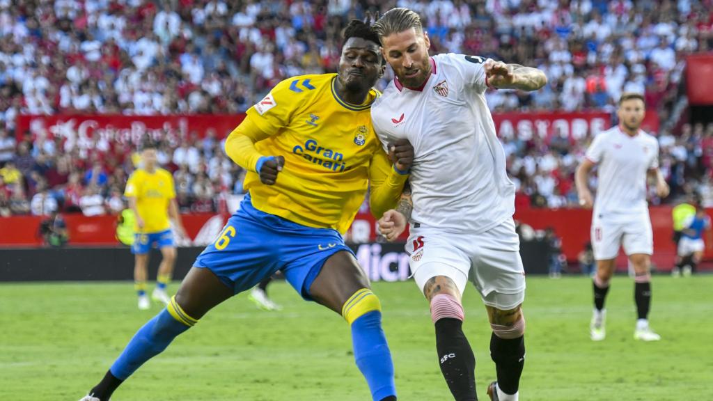 Sergio Ramos durante el partido contra la UD Las Palmas