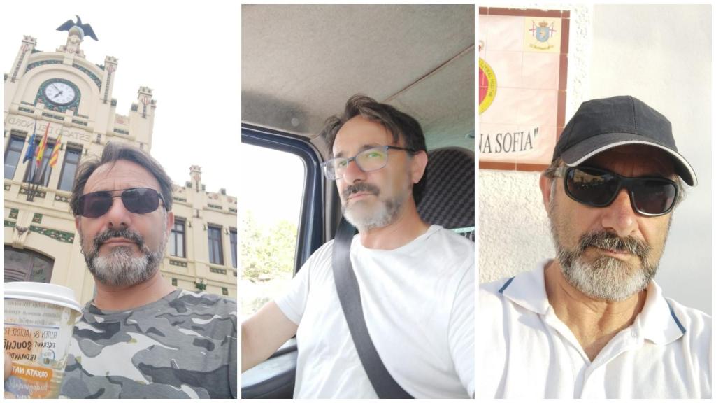 Cristóbal en la estación del Norte de Valencia, en la carretera y en el colegio.