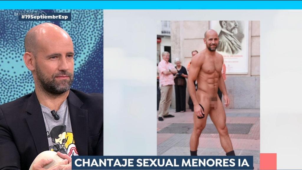 Gonzalo Miró, desnudo con IA en 'Espejo Público'.