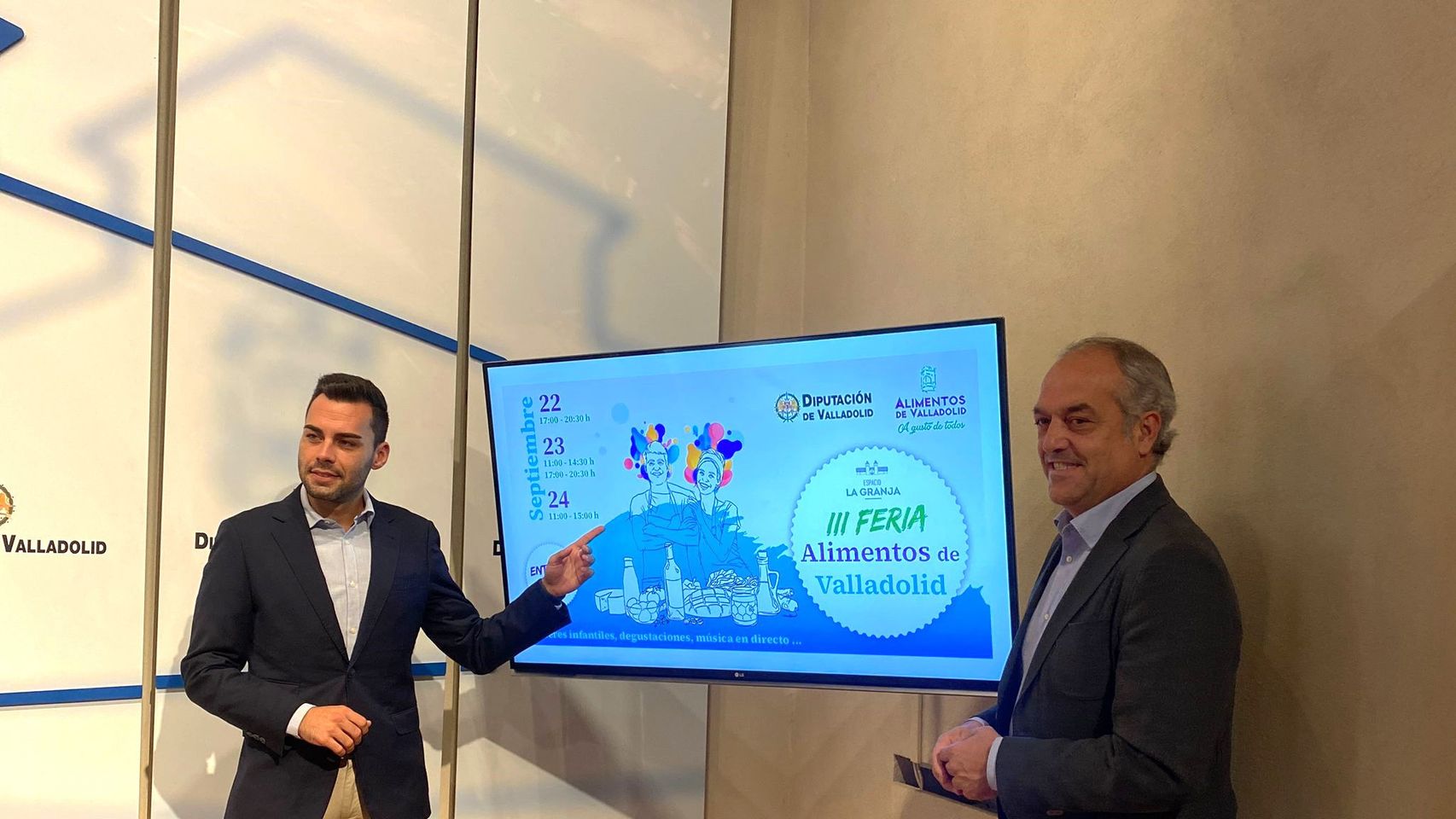 El diputado de Empleo, Desarrollo Económico y Reto Demográfico, Roberto Migallón, presentando la III Feria Alimentos de Valladolid