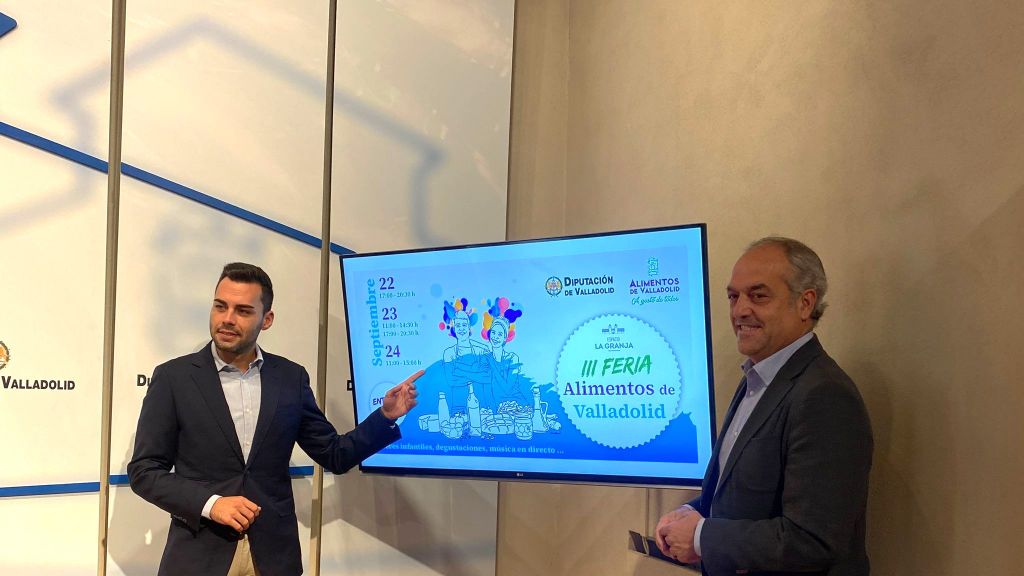 El diputado de Empleo, Desarrollo Económico y Reto Demográfico, Roberto Migallón, presentando la III Feria Alimentos de Valladolid