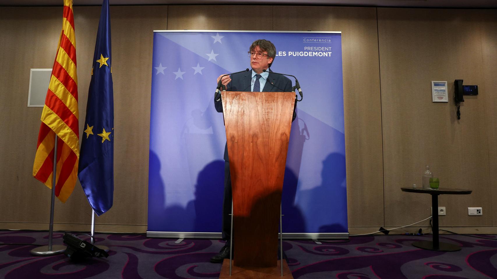 Carles Puigdemont en rueda de prensa