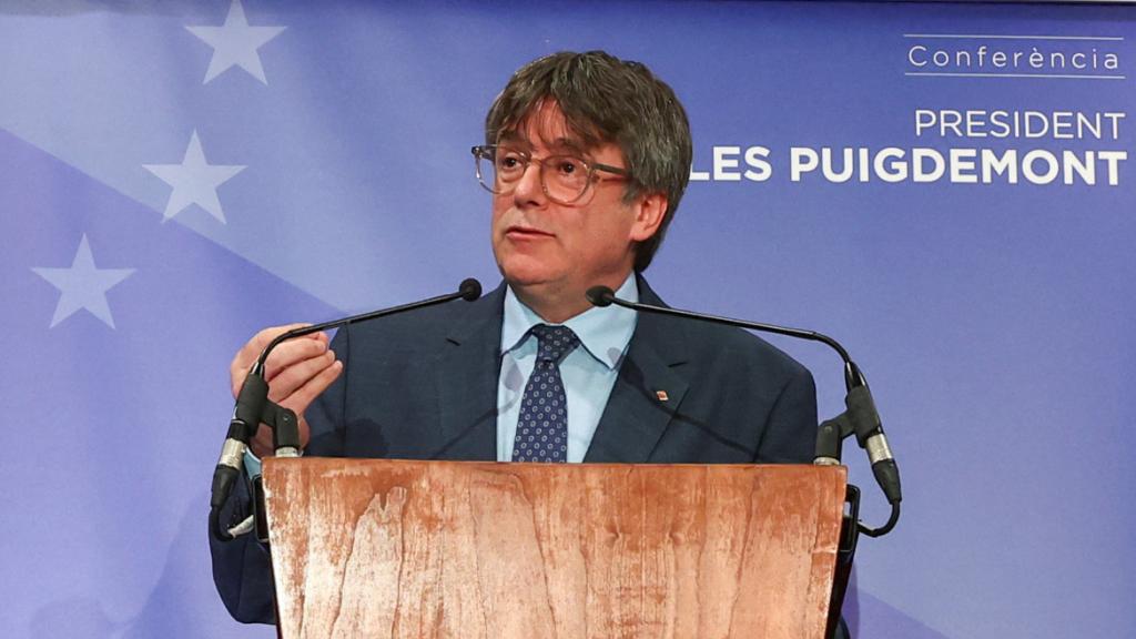 Carles Puigdemont en rueda de prensa