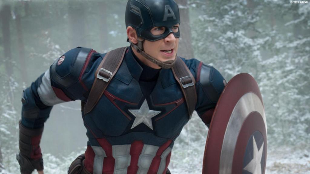 Chris Evans como Capitán América.