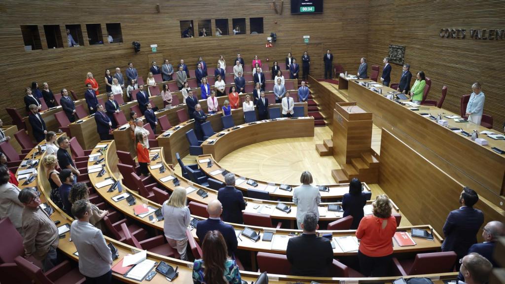 Minuto de silencio por los casos de violencia de género. EE