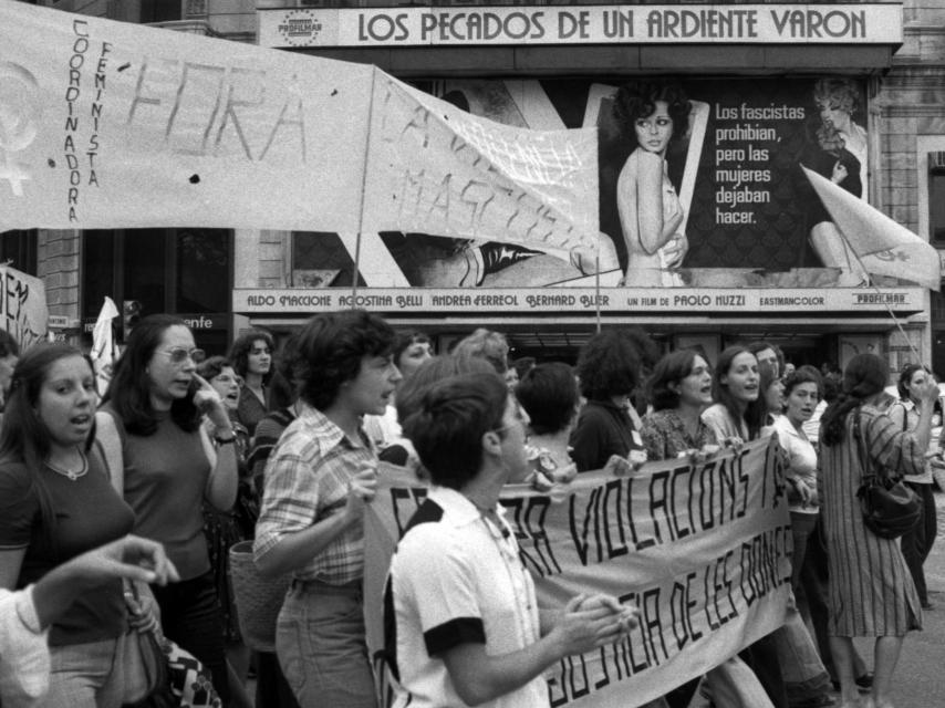Pilar Aymerich: Manifestación contra la violación y muerte de Antonia España en Sabadell, 1977.