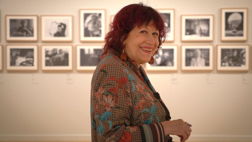 Pilar Aymerich en la exposición que le dedica el Círculo de Bellas Artes. Foto: Miguel Balbuena