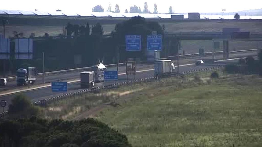 Kilómetro 154 de la A-62 donde se ha producido el accidente