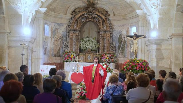 Teo Nieto, durante una eucaristía