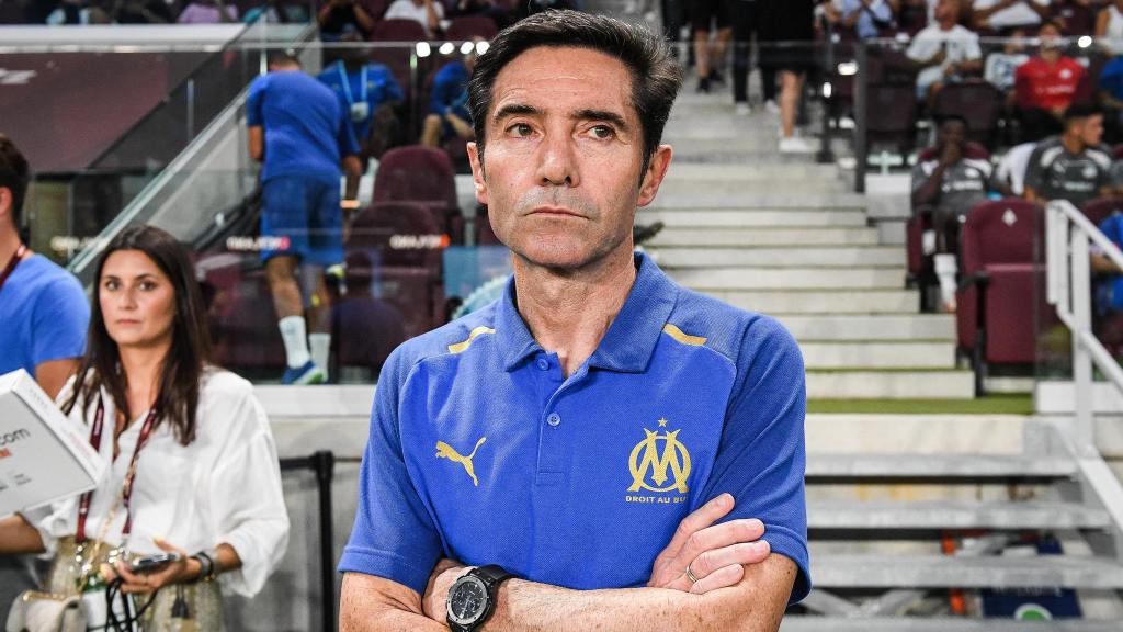 Marcelino, durante un partido con el Marsella
