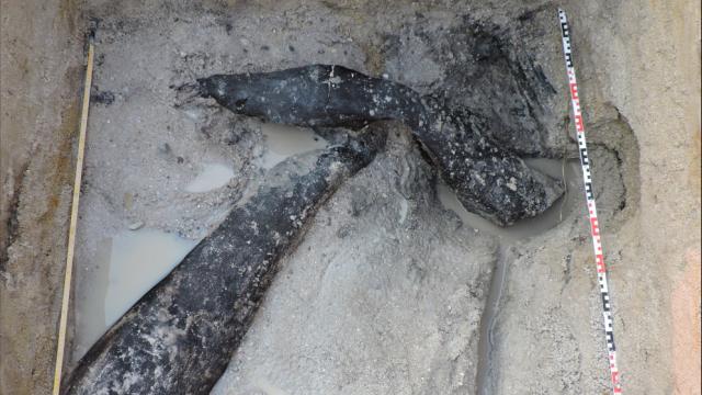 La enigmática estructura de madera hallada en el noreste de Zambia.