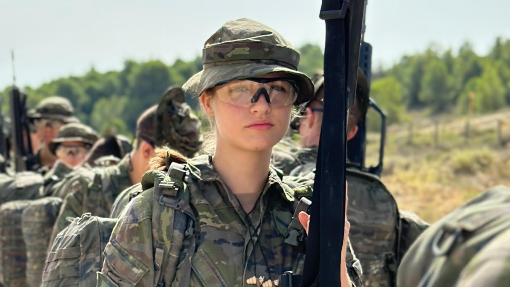 La Princesa de Asturias en un momento de su entrenamiento.