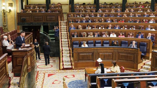 El portavoz de ERC en el Congreso, Gabriel Rufián, interviene en el día de ayer.