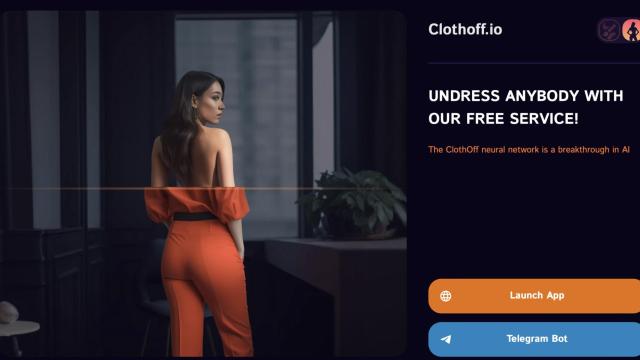 Pantallazo del programa 'ClothOff'.