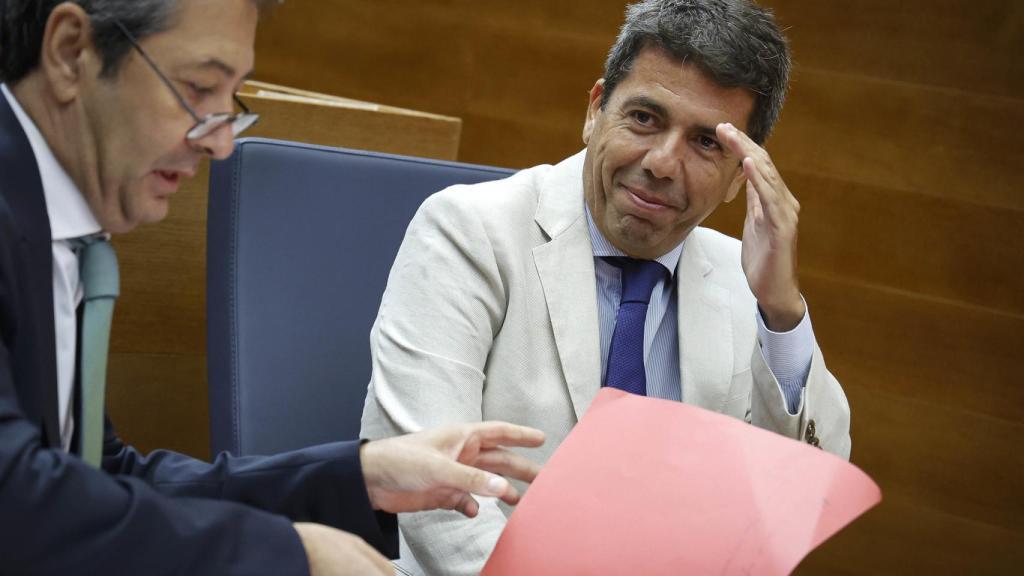 Carlos Mazón este miércoles en les Corts.