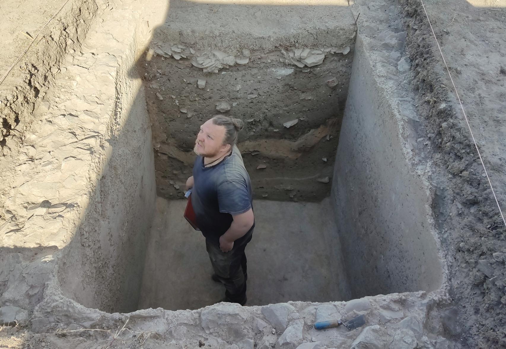 Imagen de una de las piletas romanas encontradas en el Cerro del Villar de Málaga.