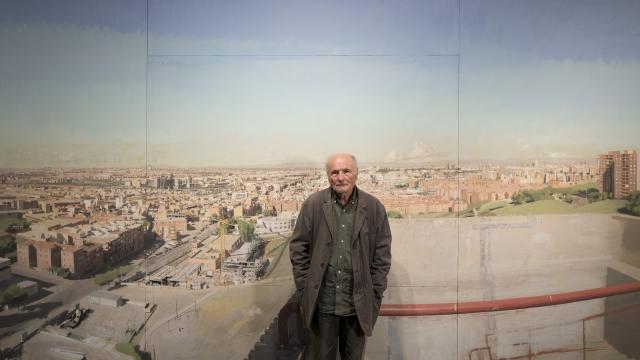 Antonio López  en la presentación de su retrospectiva en La Pedrera /  Foto: Daniel Ochoa de Olza.
