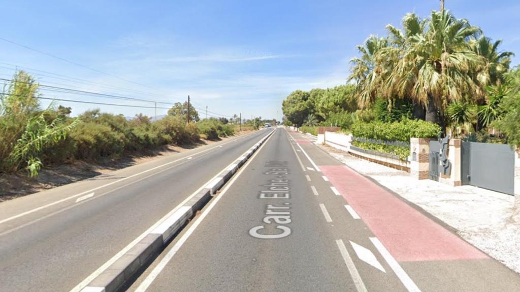 Carretera de Elche- Santa Pola, en una imagen de Google Maps.