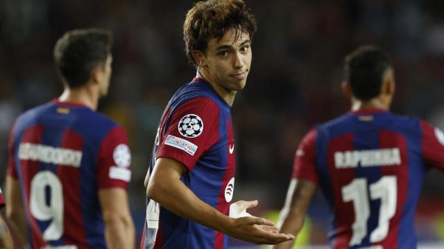 Joao Félix, en el último partido del Barça en Champions.