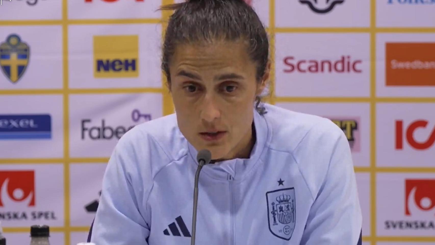 Montse Tomé, en la rueda de prensa.