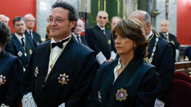 El fiscal general del Estado, Álvaro García Ortiz, y la fiscal de Memoria, la exministra Dolores Delgado.