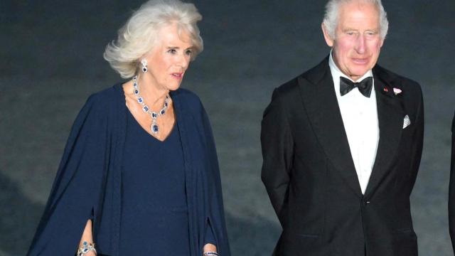 Los Reyes, a su llegada a la cena de gala.