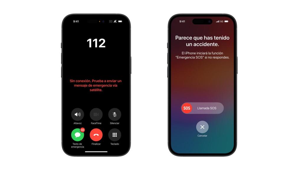 Interfaz de satélite en llamadas y detección automática de accidentes.