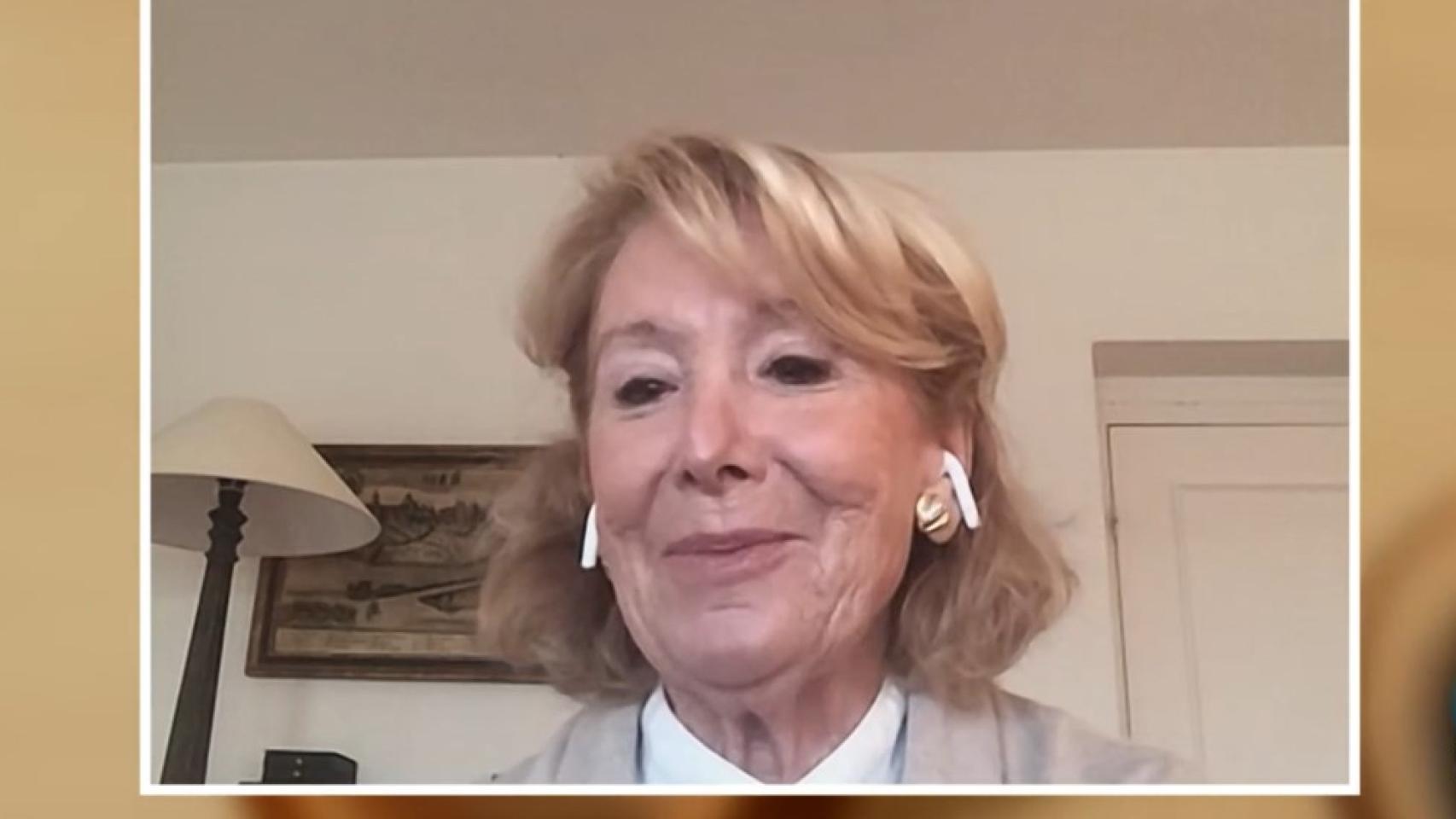 La expresidenta de la Comunidad de Madrid, Esperanza Aguirre, este viernes en RTVE Cataluña.