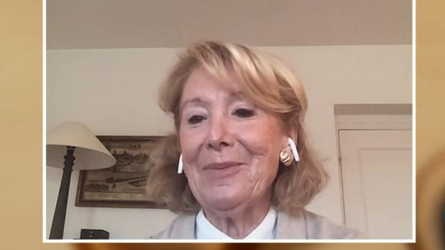 La expresidenta de la Comunidad de Madrid, Esperanza Aguirre, este viernes en RTVE Cataluña.