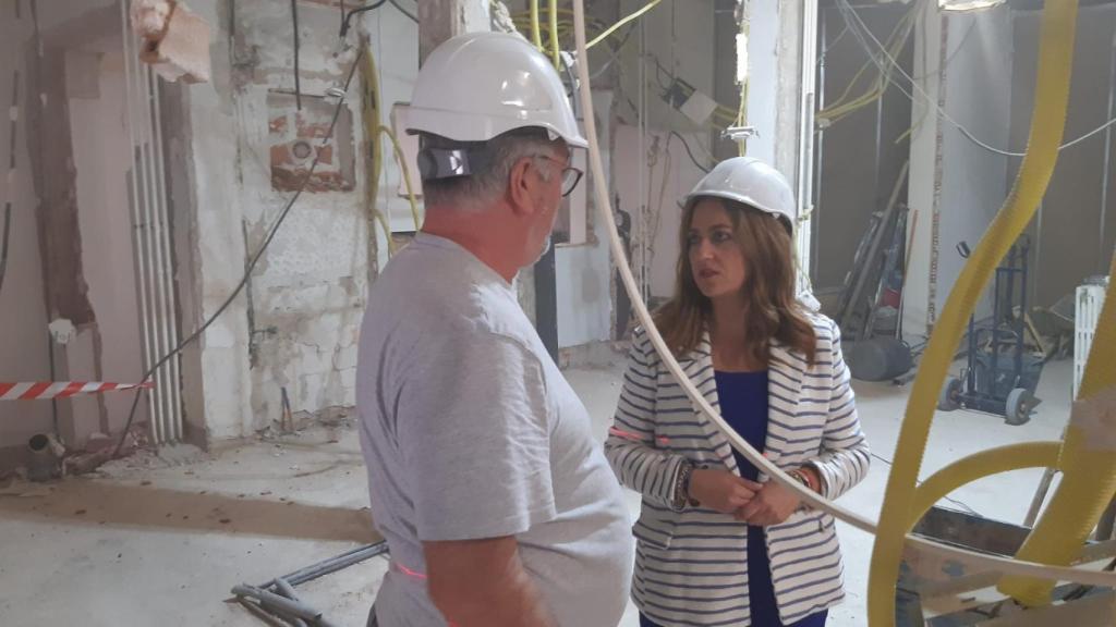 Virginia Barcones visita las obras de la Subdelegación del Gobierno en Salamanca