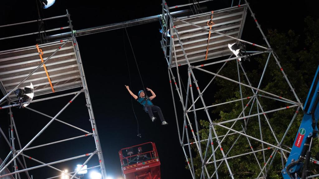 Marta Jiménez, durante su debut en 'El Hormiguero'.